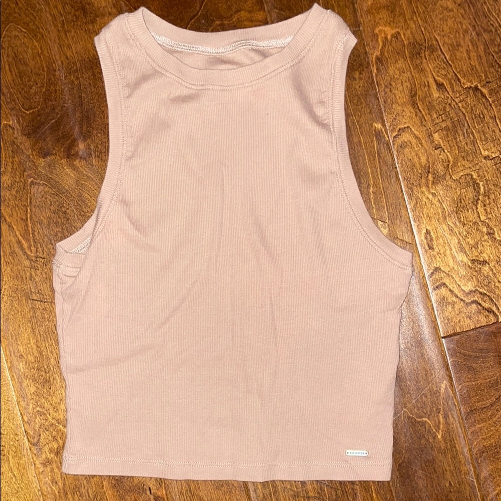 Hollister Tan Muscle Tee Sleeveless Cut Out